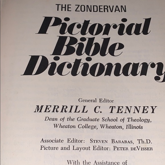 Zondervan Office The Zondervan Pictorial Bible Dictionary Poshmark